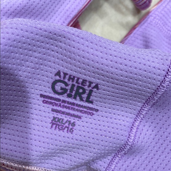 4/$10 Athleta Girl Purple Strappy Sports Bra XXL 16 - Picture 3 of 4